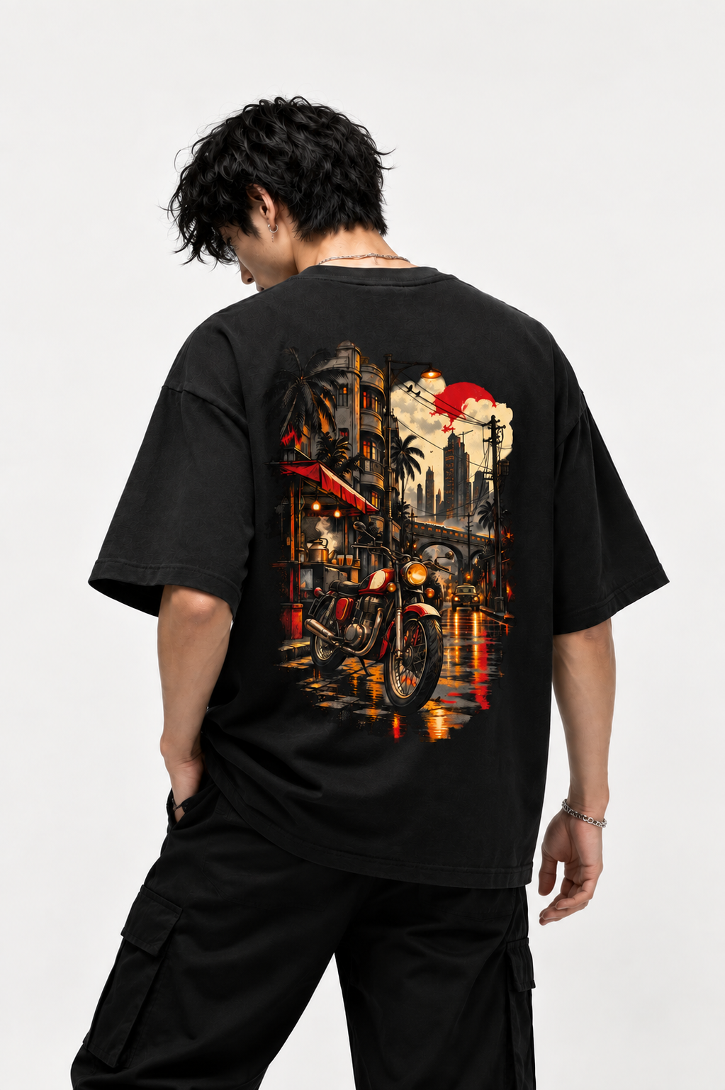 MIDNIGHT RIDE — Oversized Graphic Tee