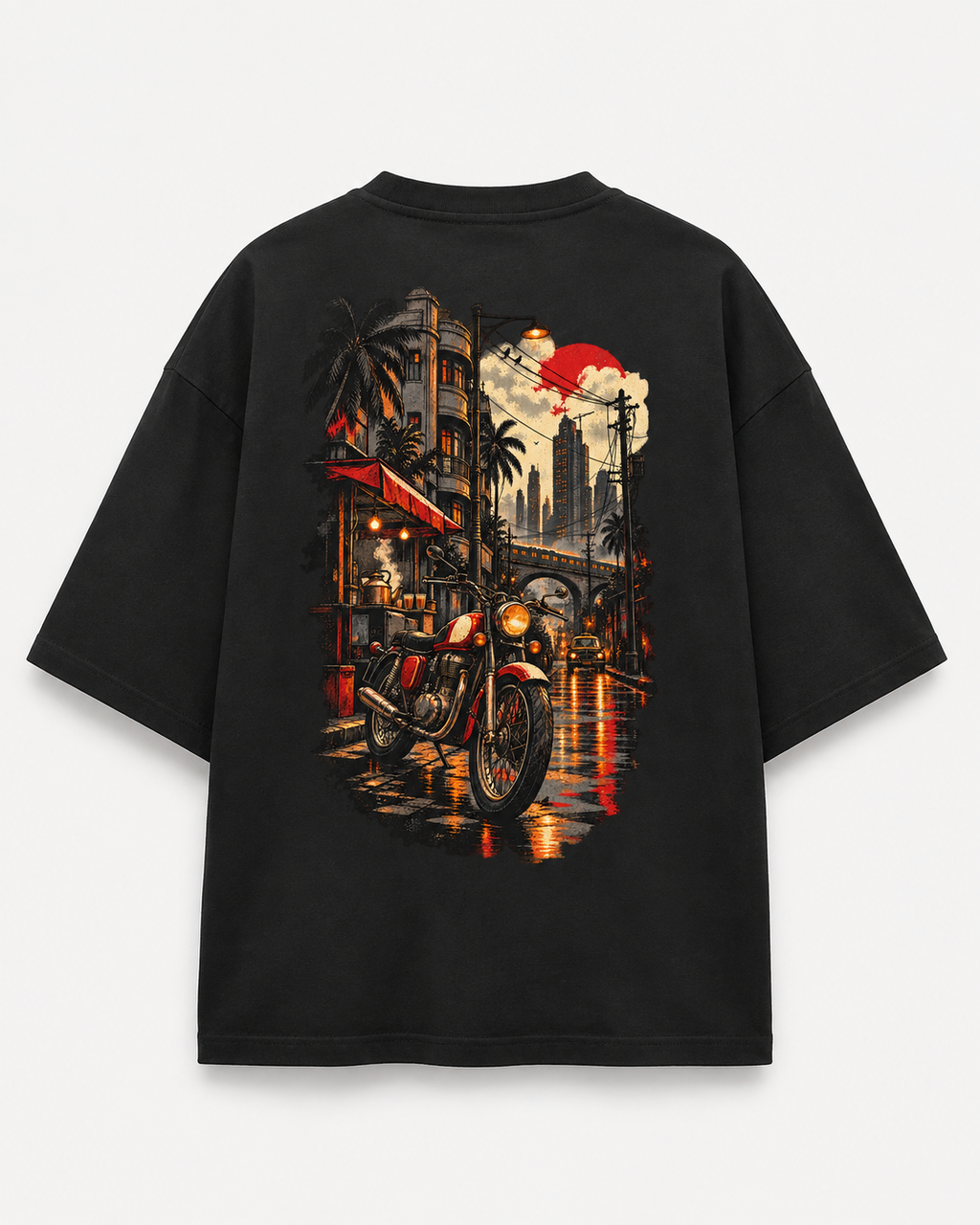 MIDNIGHT RIDE — Oversized Graphic Tee