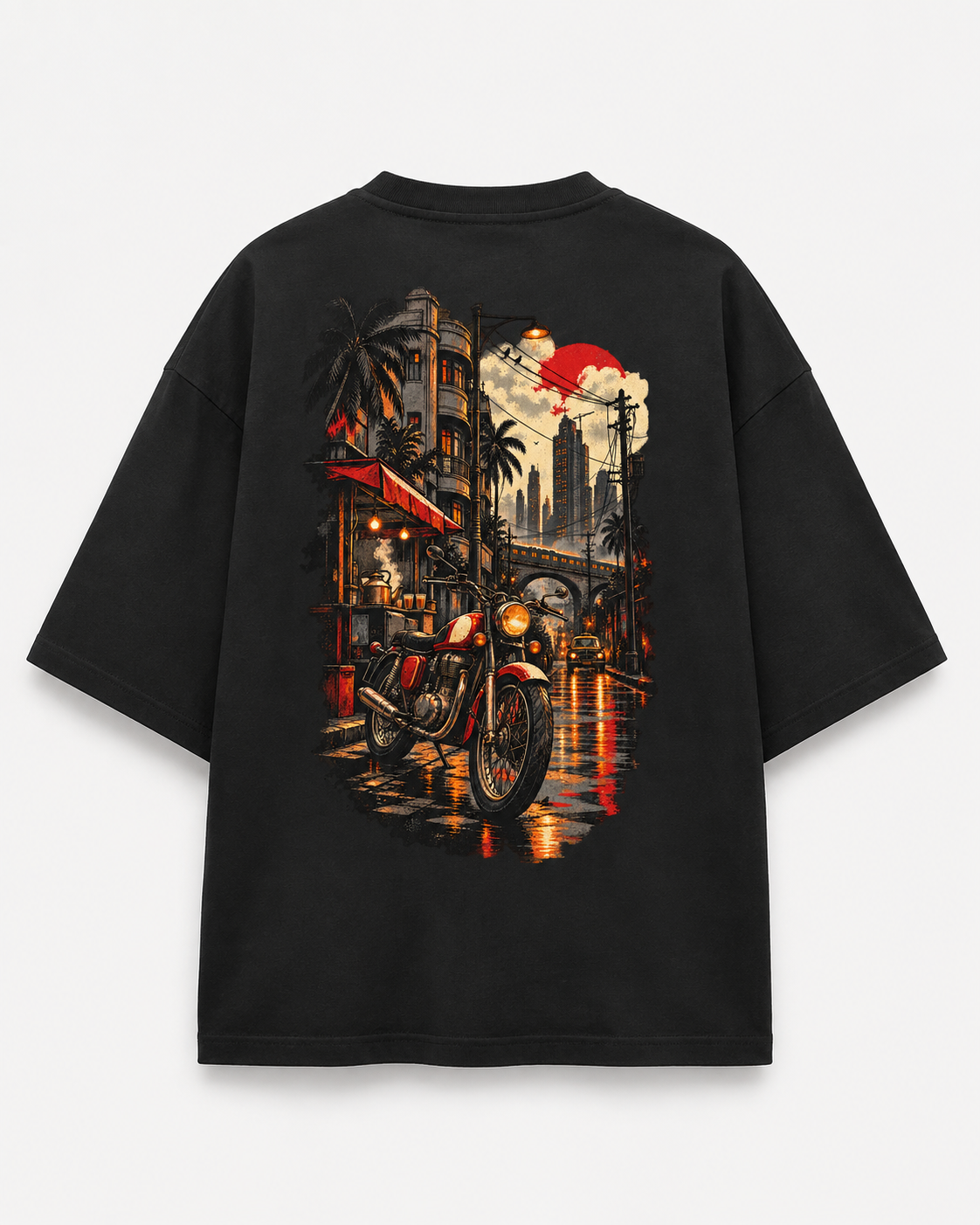MIDNIGHT RIDE — Oversized Graphic Tee